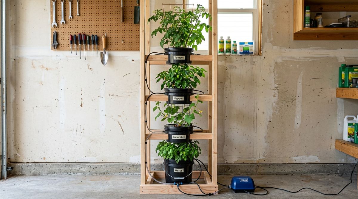 DWC Vertical Bucket Tower