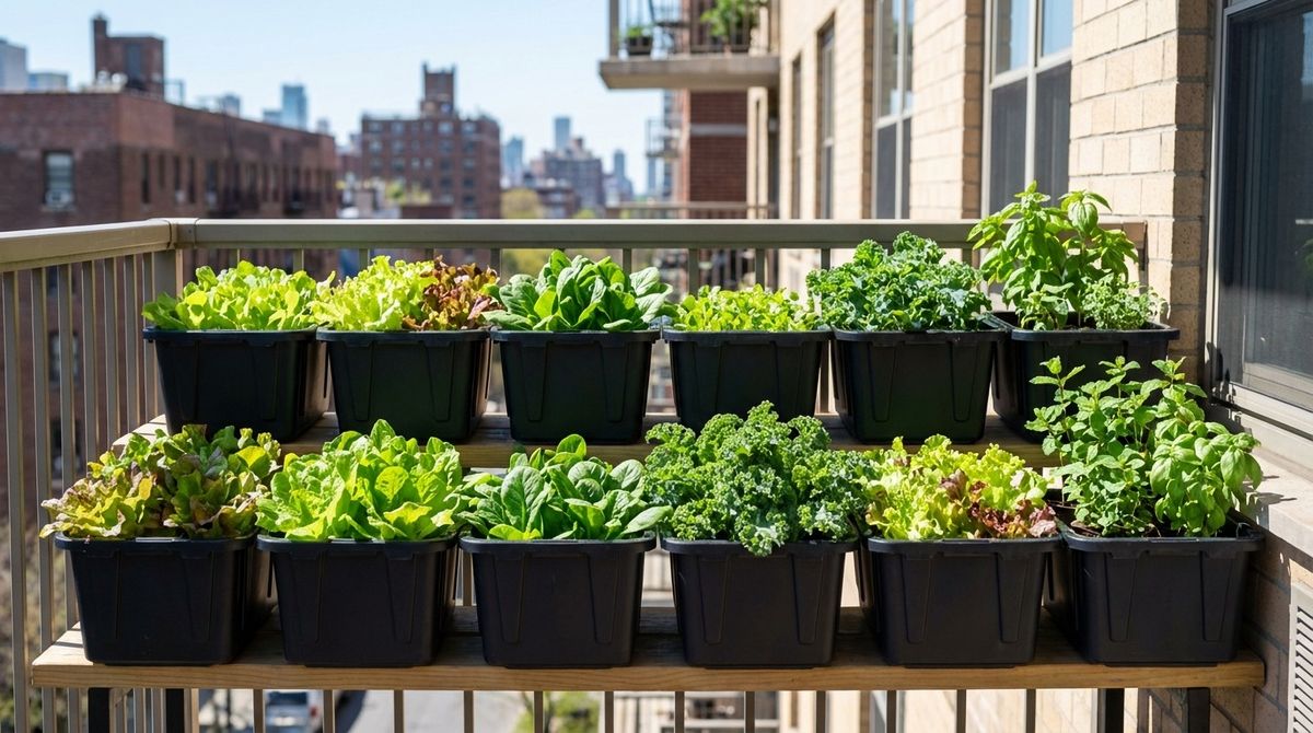 Kratky Balcony Salad Garden